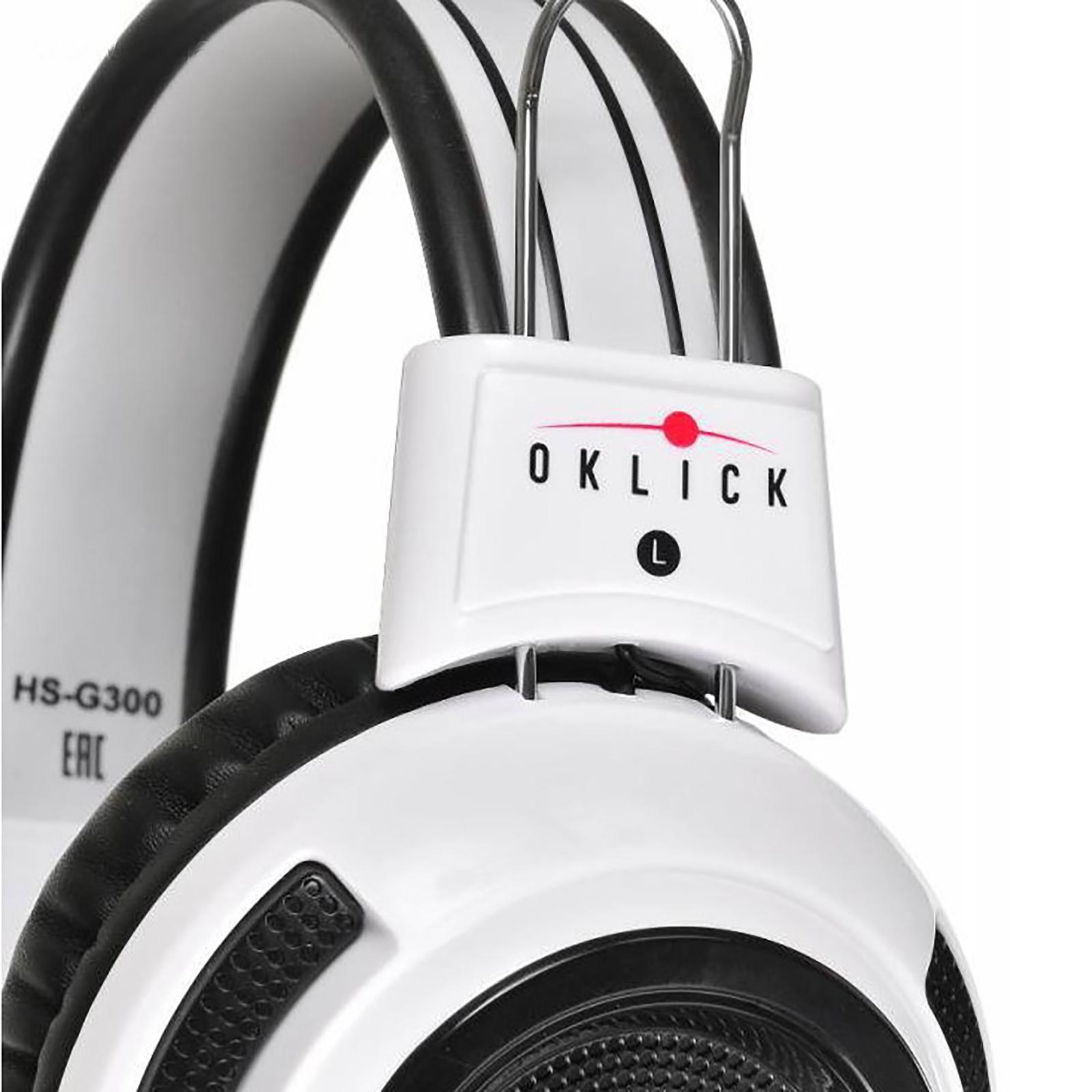 Наушники Oklick HS-G300 Armageddon белый/черный (361558)