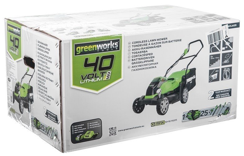 Газонокосилка Greenworks G40LM35K4 1 АКБ 4Ah
