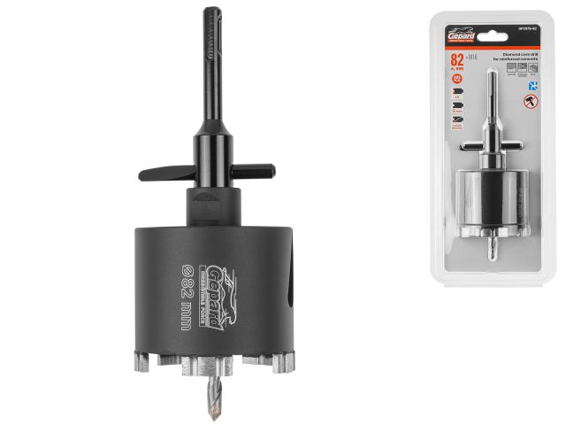 Коронка алмазная d 82мм железобетон GEPARD (GP2079-82) (безударная)