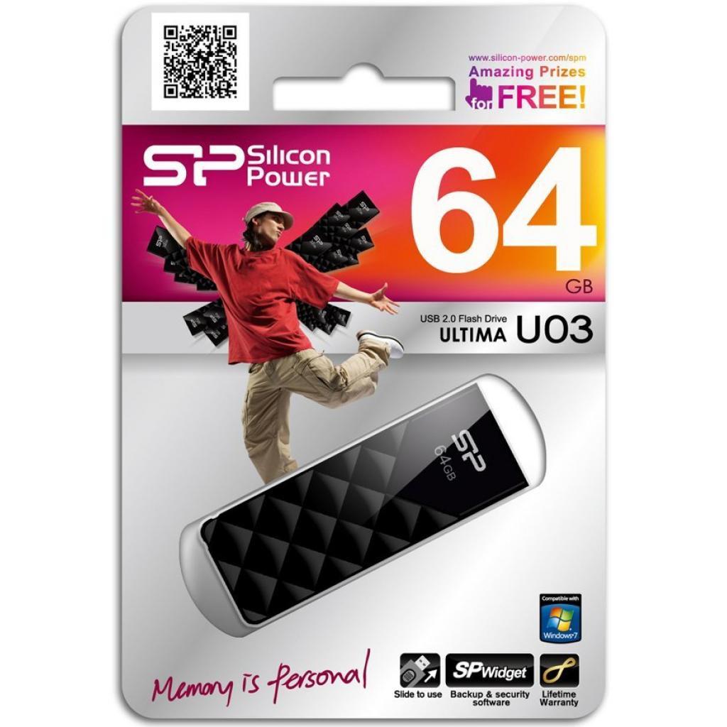 USB Flash-накопитель Silicon-Power Ultima U03 64GB Black (SP064GBUF2U03V1K)