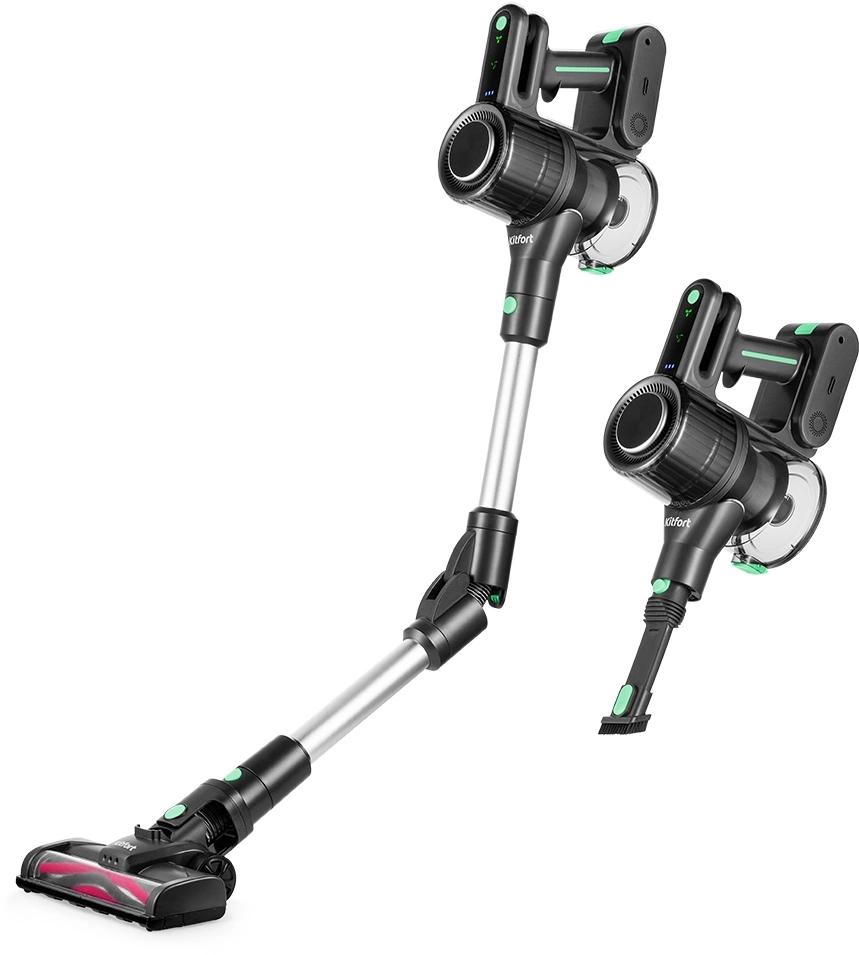 Пылесос Kitfort КТ-5168-2 черный/зеленый