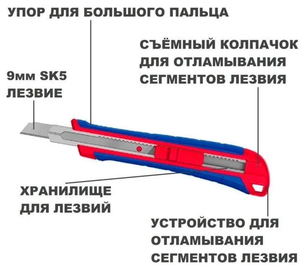 Нож строительный WorkPro WP212008