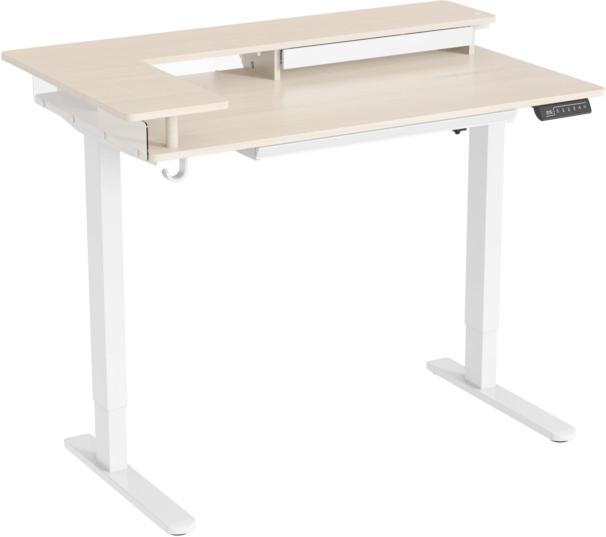 Стол компьютерный Cactus CS-EDL-DWT светлый дуб/белый