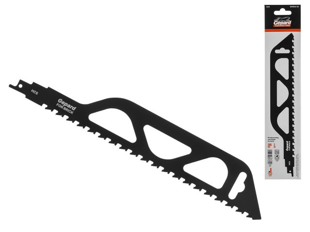 Пилка сабельная по кирпичу S 305мм (1 шт.) GEPARD (305мм, полотно для сабельной пилы по газобетону, пропил прямой)