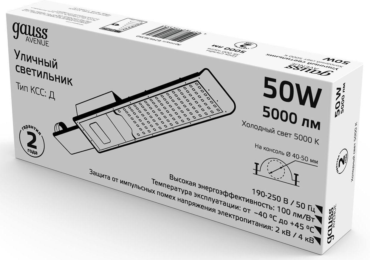 Уличный светильник Gauss 629536350 черный