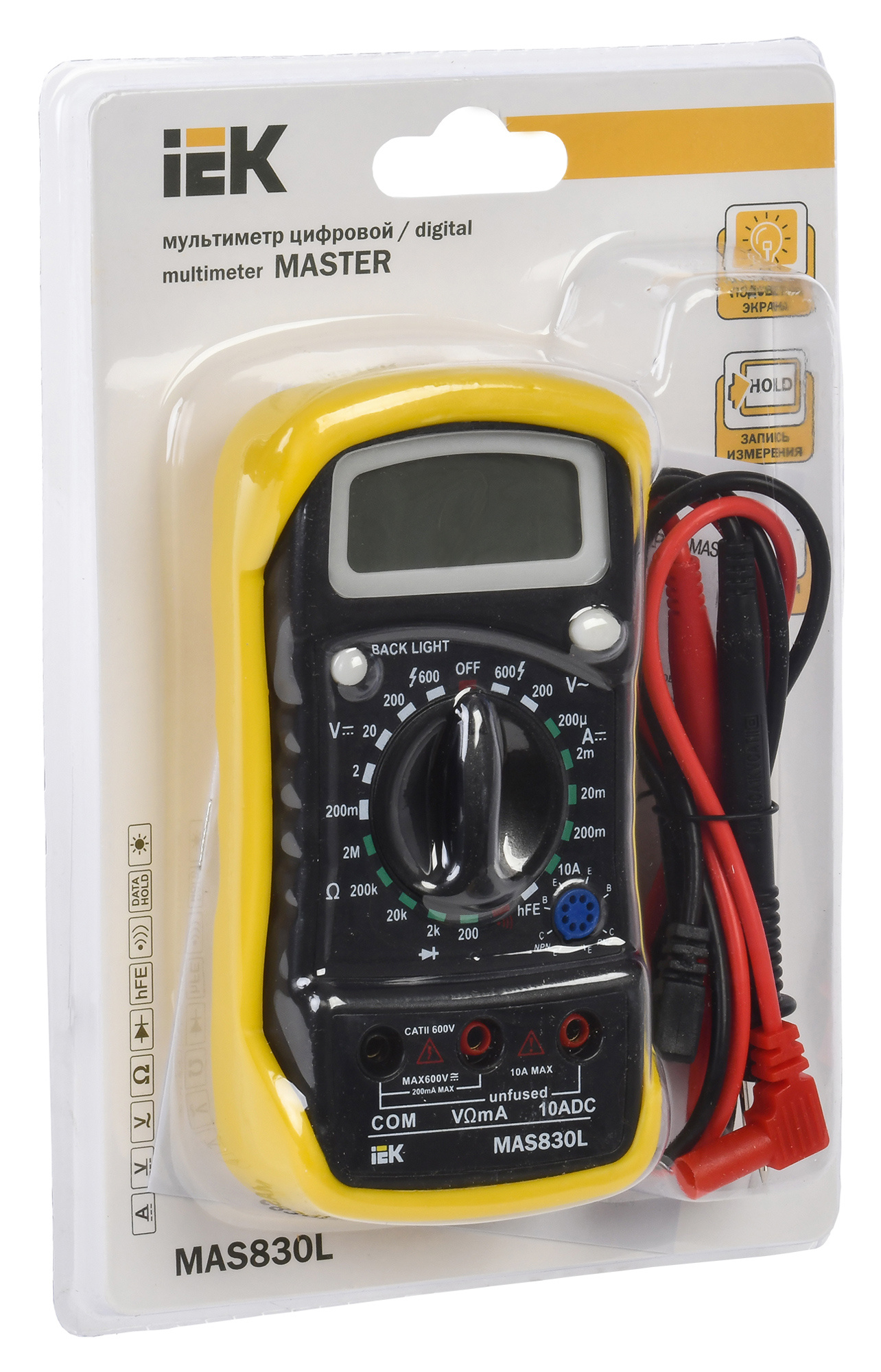 Мультиметр IEK Master MAS830L (TMD-3L-830)