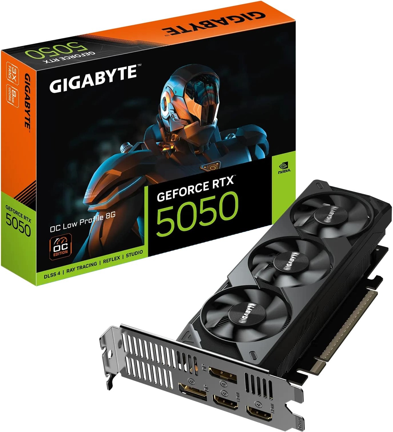 Видеокарта Gigabyte RTX 5050 OC Low Profile 8GB GDDR6 (GV-N5050OC-8GL)