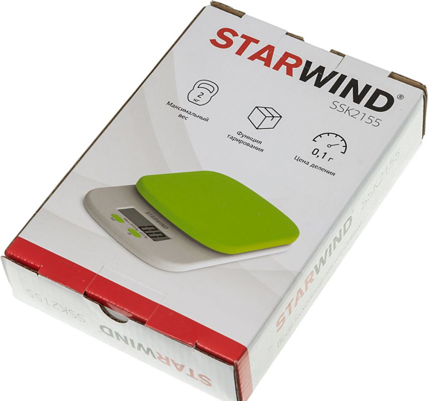 Кухонные весы Starwind SSK2155 зеленый