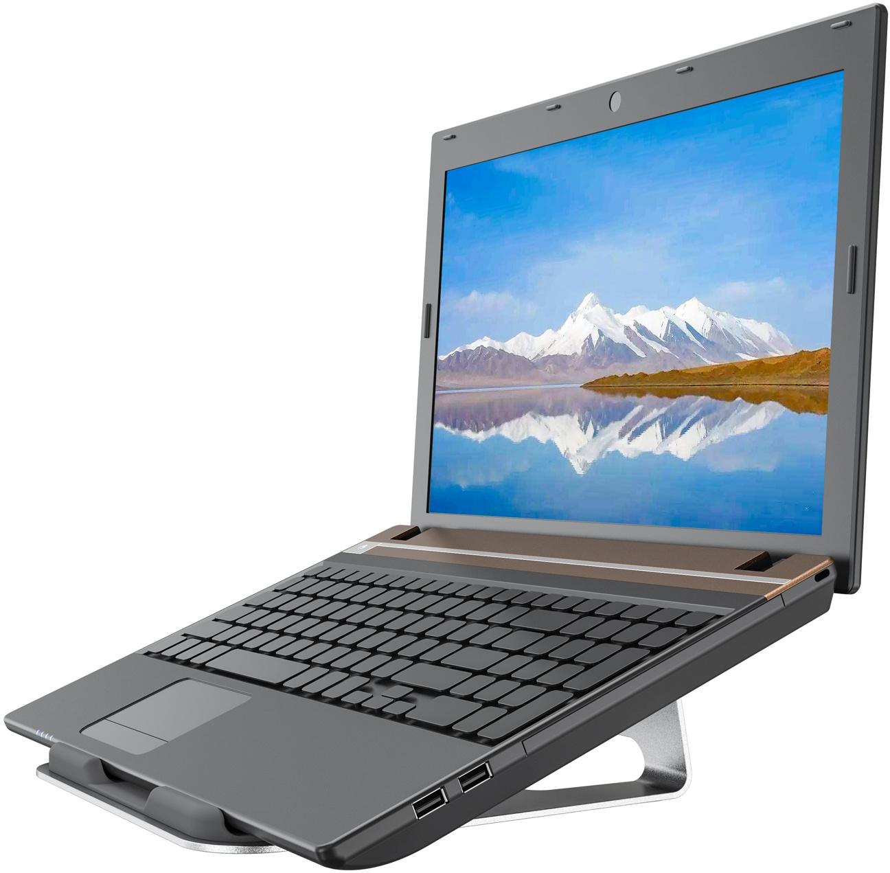 Подставка для ноутбука Cactus CS-NB-AL серебристый