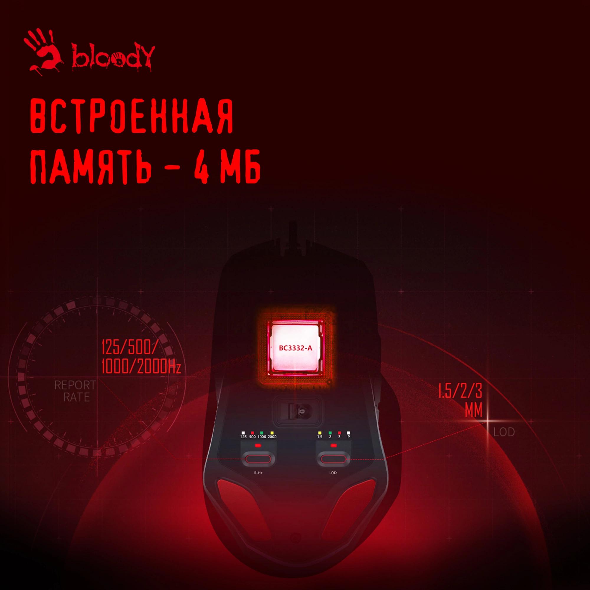 Мышь A4Tech Bloody W70 Max белый