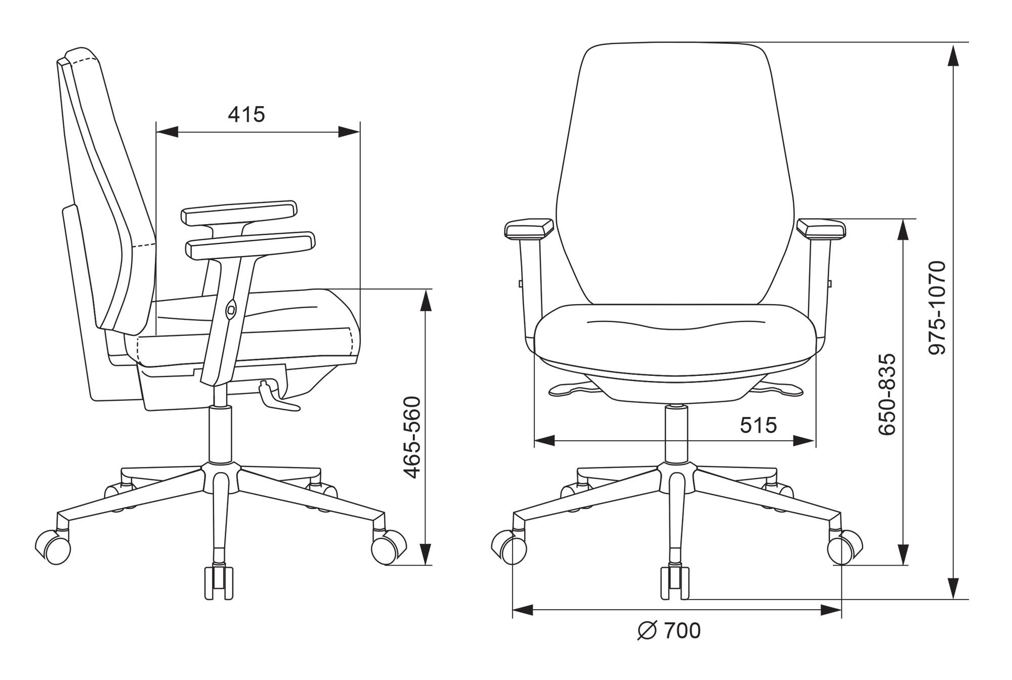 Офисное кресло Бюрократ CH-545SL/1D/417-G серый/хром
