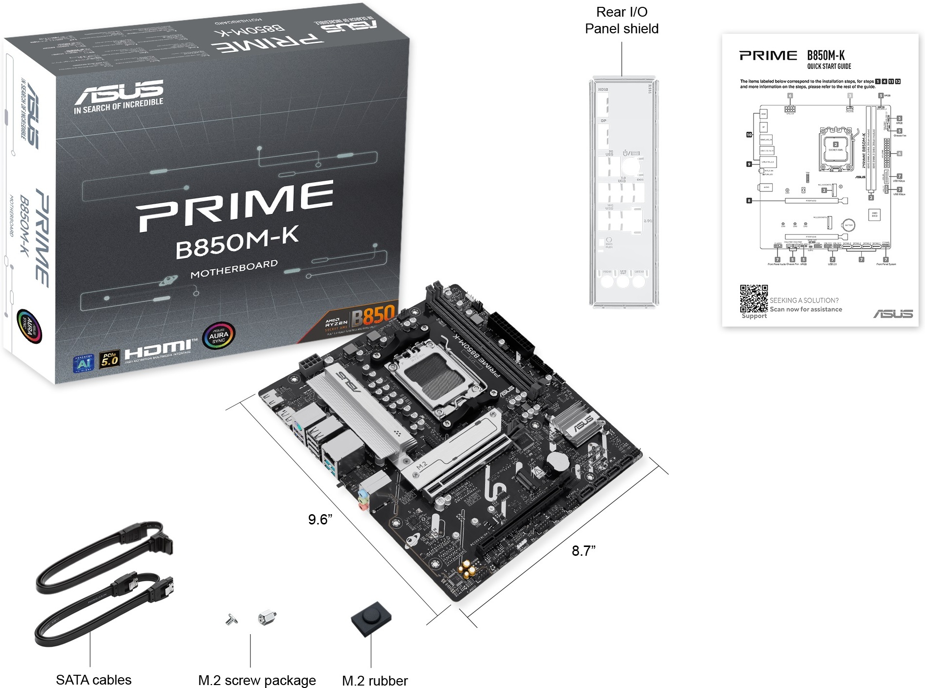 Материнская плата ASUS Prime B850M-K (90MB1LV0-M0EAY0)