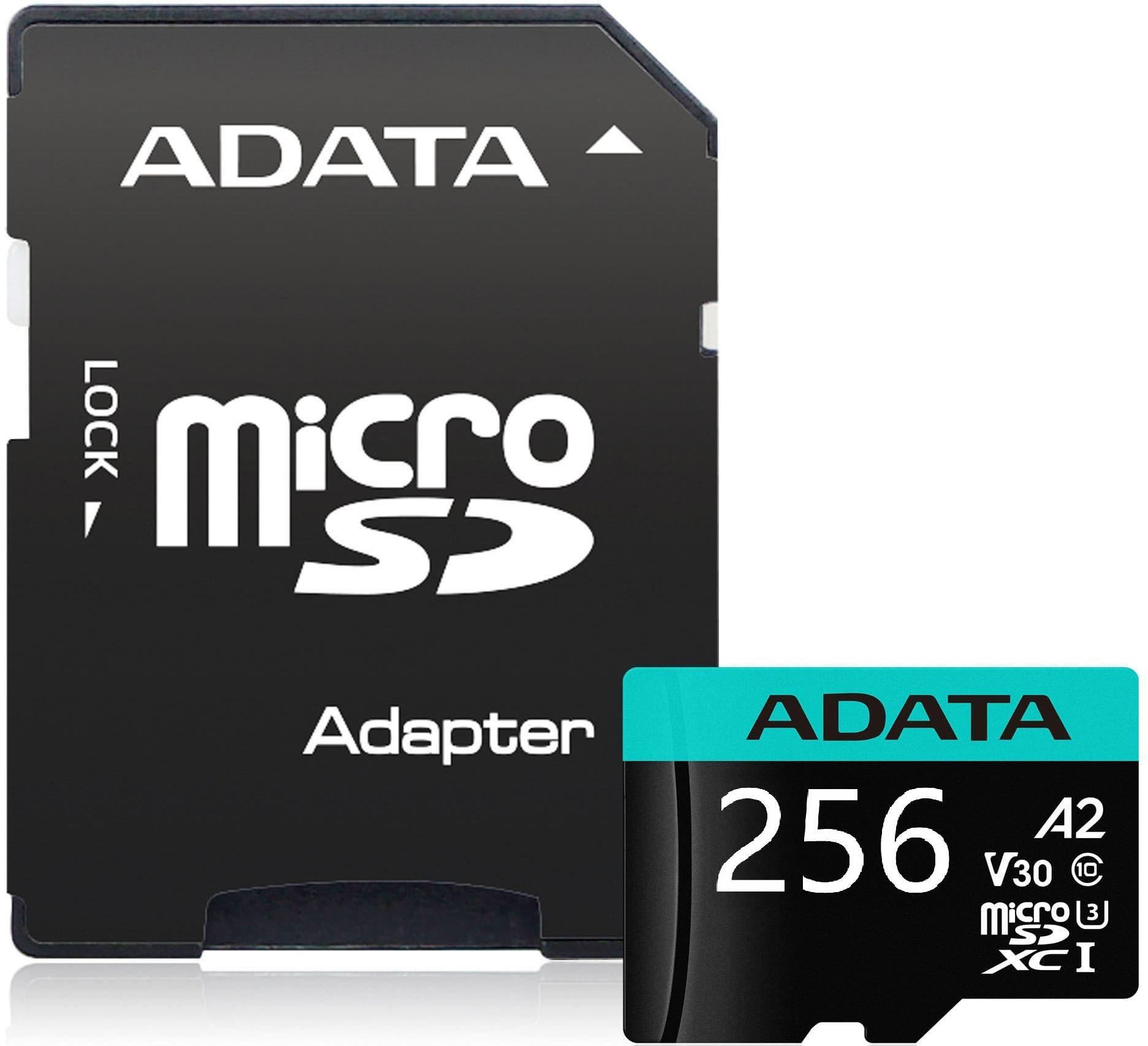 Карта памяти A-Data Micro SDXC 256GB W/AD (AUSDX256GUI3V30SA2-RA1)