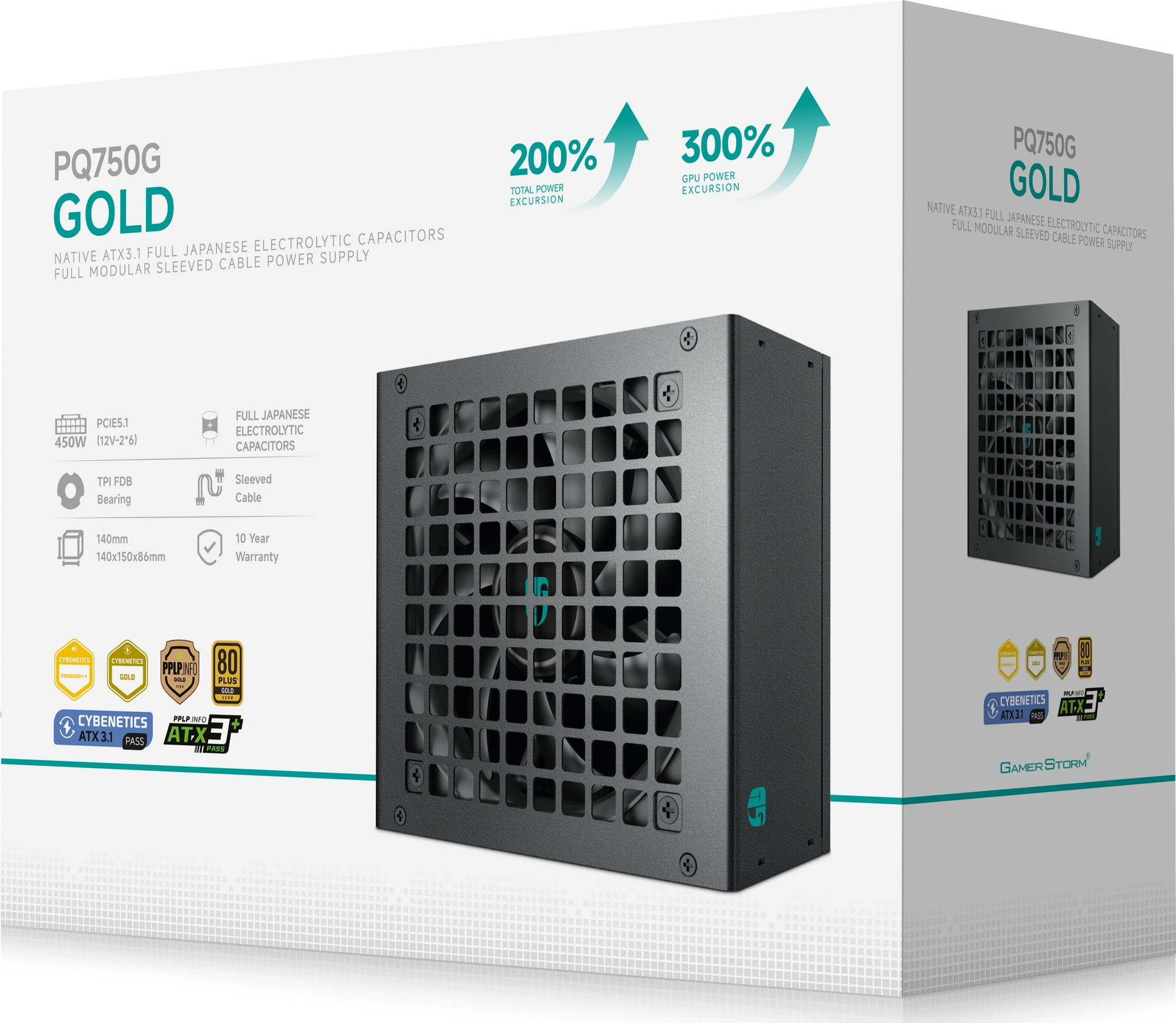 Блок питания DeepCool PQ750G ATX 750W (R-PQ750G-FD0B-WGEU-V1)