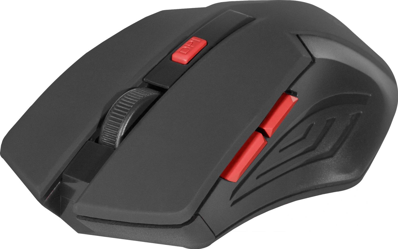 Мышь Defender Accura MM-275 черный/красный (52276)