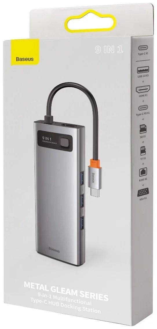 USB-хаб Baseus Metal Gleam Space Gray (CAHUB-CU0G)