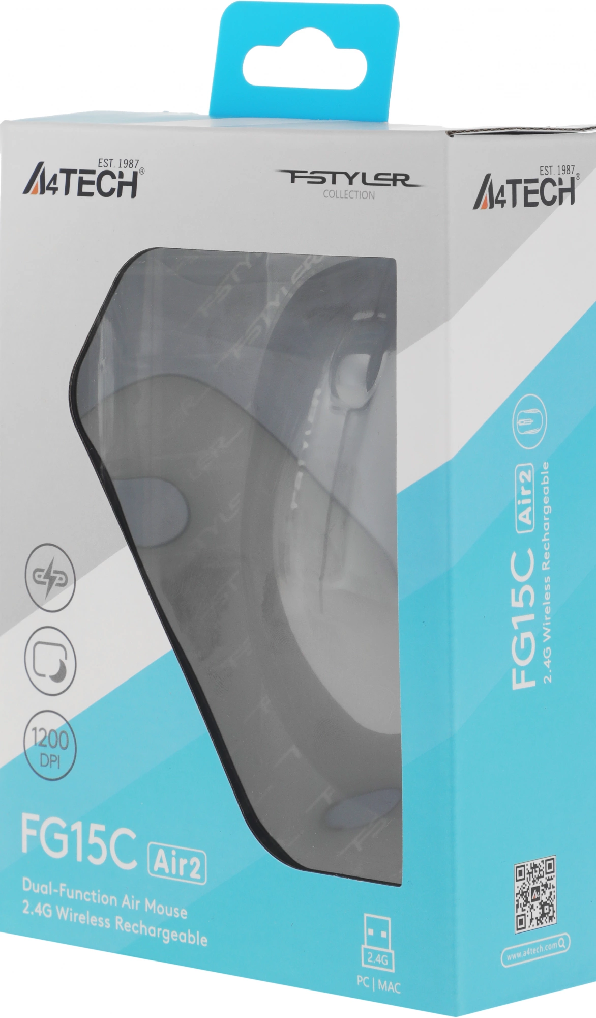 Мышь A4Tech Fstyler FG15C Air 2 Black