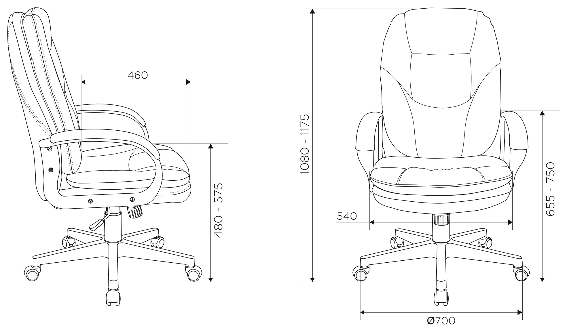 Офисное кресло Бюрократ CH-868N Fabric черный Light-20 пластик (CH-868N/LT-20)