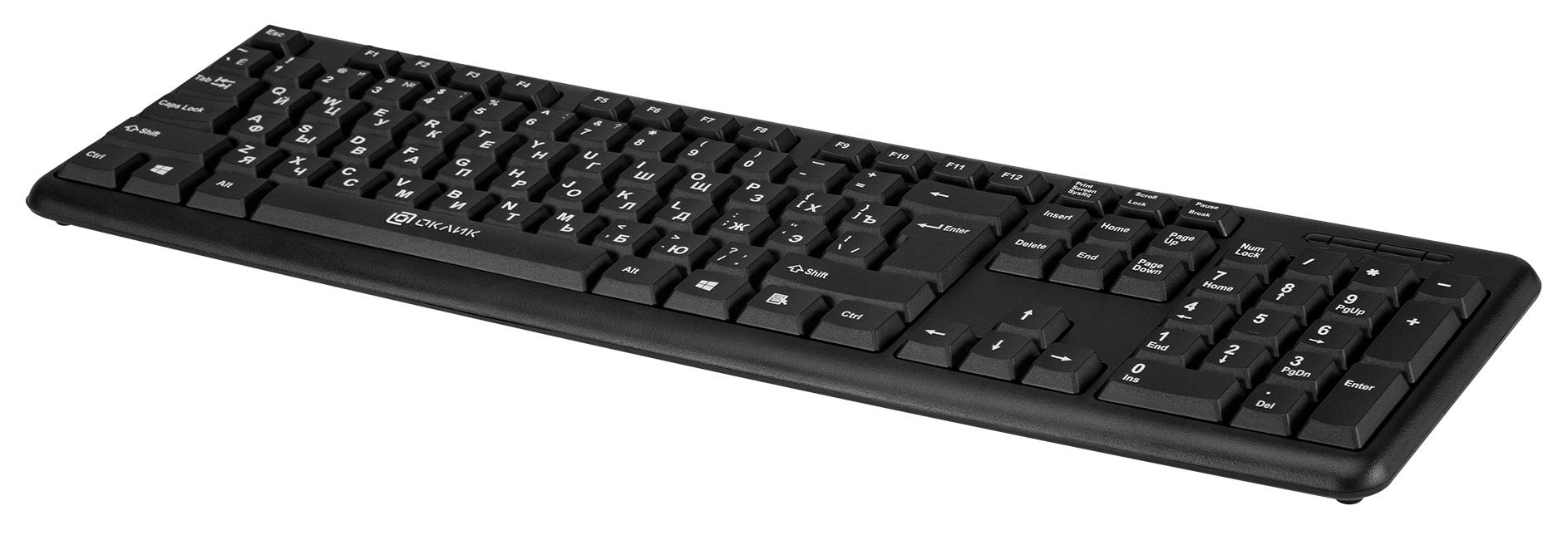Клавиатура Oklick 180M PS/2 черный