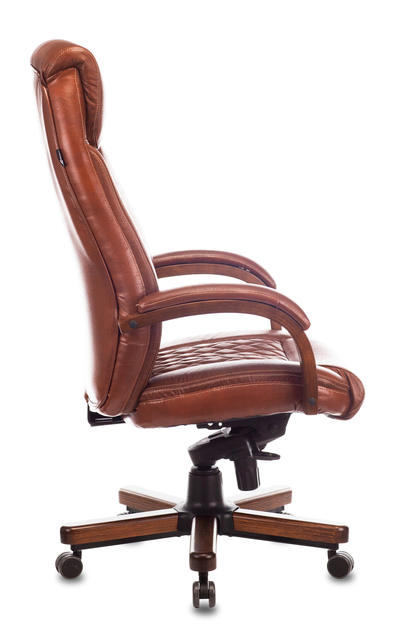 Офисное кресло Бюрократ T-9924WALNUT светло-коричневый Leather Eichel (T-9924WALNUT/CHOK)