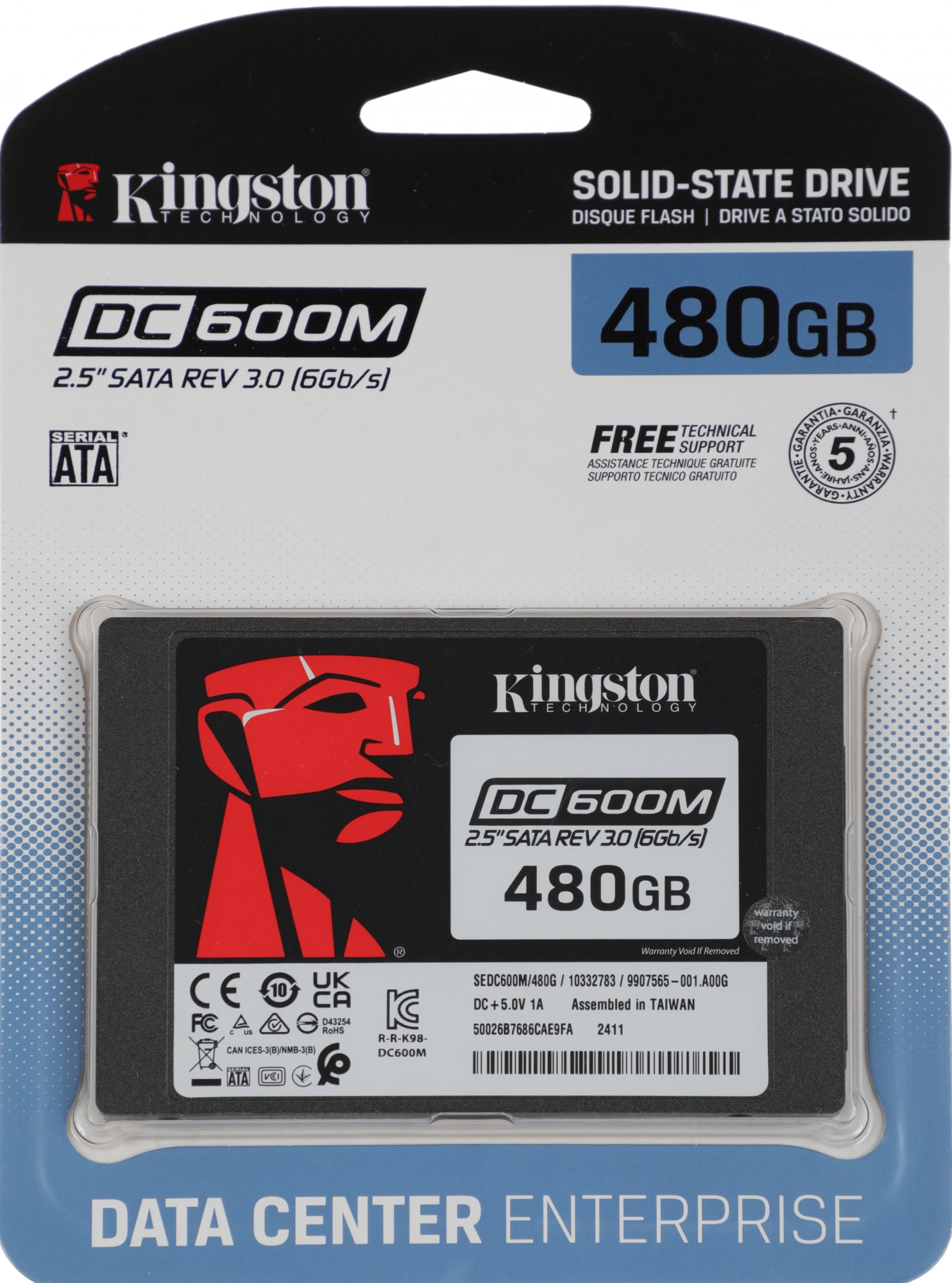 SSD диск Kingston DC600M 480GB (SEDC600M/480G)
