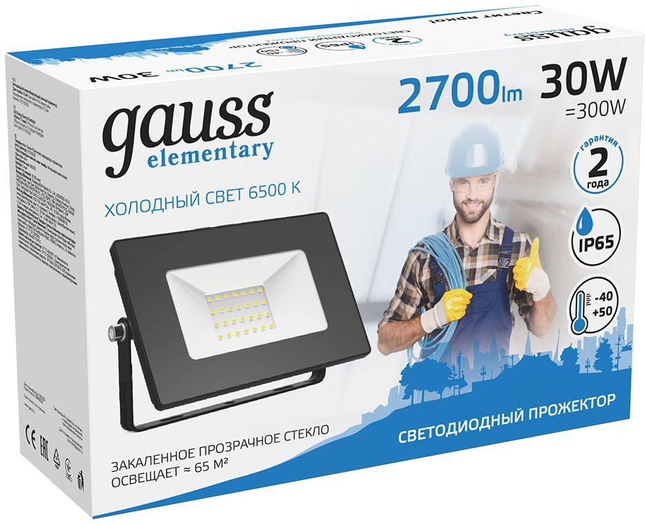 Прожектор уличный Gauss 613100330 черный