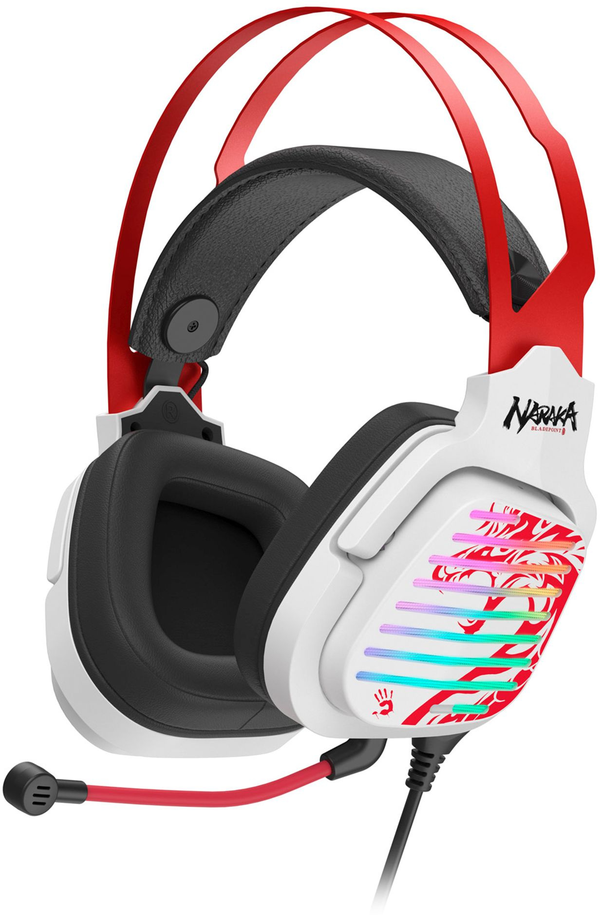 Наушники A4Tech Bloody G560 Naraka белый/красный