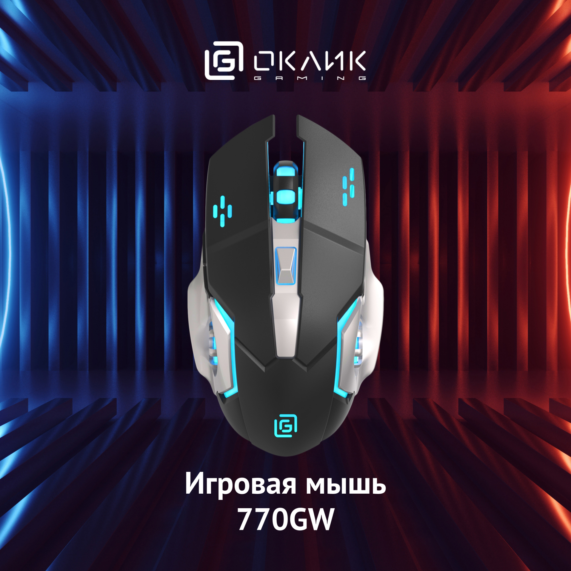 Мышь Oklick 770GW черный (1903004)