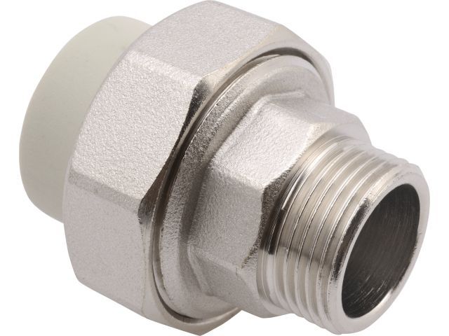 Американка ПП нар. 25х3/4", сер. FV Plast (Под заказ кратно коробкам)