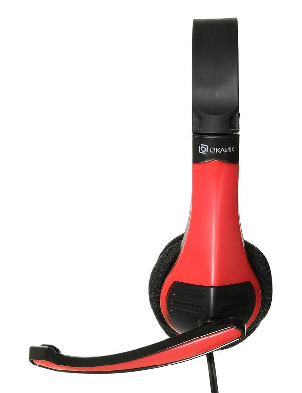 Наушники Oklick HS-M150 NO-003N черный/красный (359486)