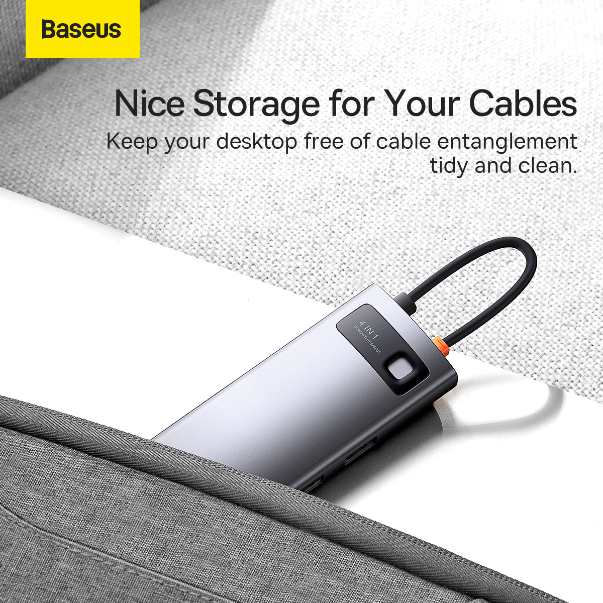 Док-станция Baseus Metal Gleam Series 4-in-1 (WKWG070013)