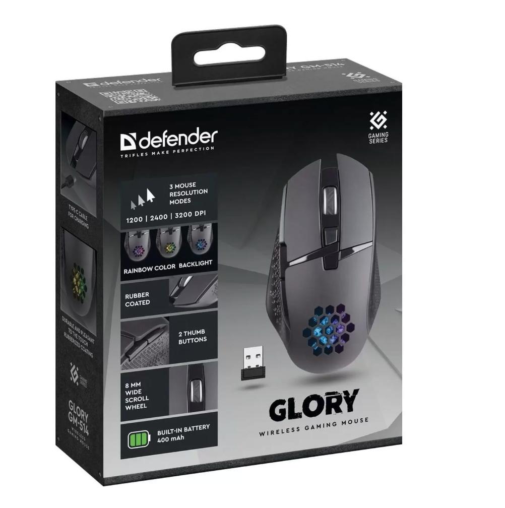 Мышь Defender Glory GM-514 черный (52514)