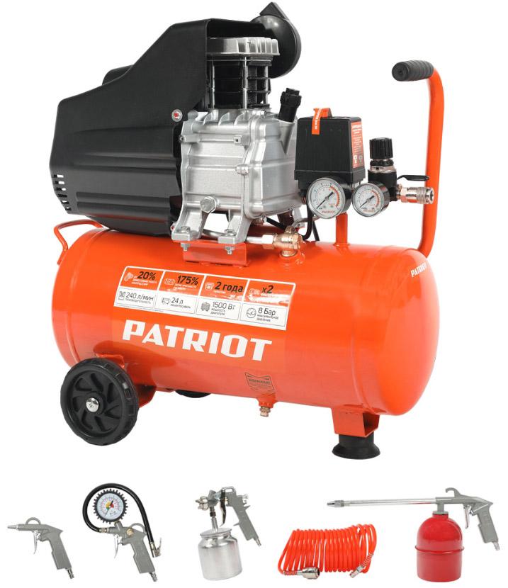 Компрессор Patriot EURO 50-260K оранжевый (525306316)
