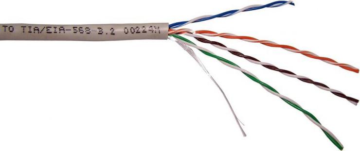 Кабель Lanmaster NM-UTP5E4PR-CU 305м серый