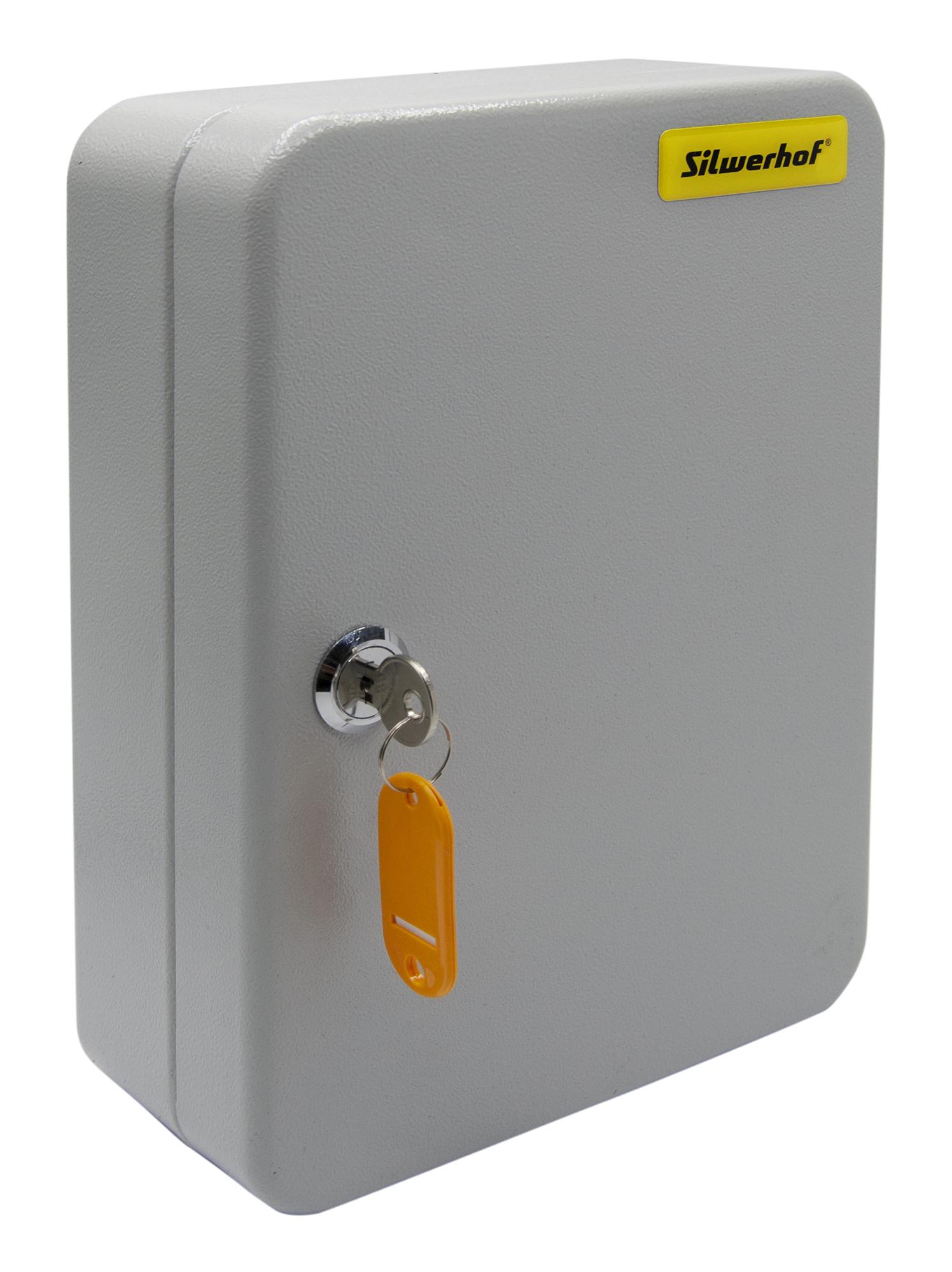 Шкафчик для ключей Silwerhof на 60 ключей 250х180х80мм серый