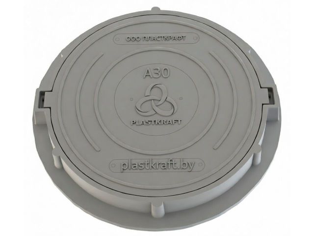 Люк легкий А30 (30 кН) серый (ПЛАСТКРАФТ)