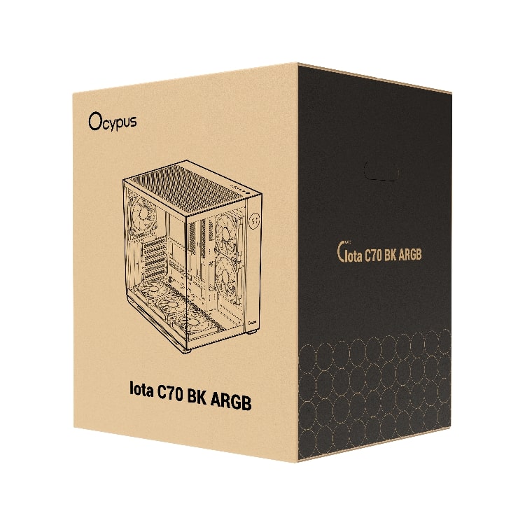 Корпус Ocypus Iota C70 ARGB без БП Black (Iota-C70-BKD600XX-GL)