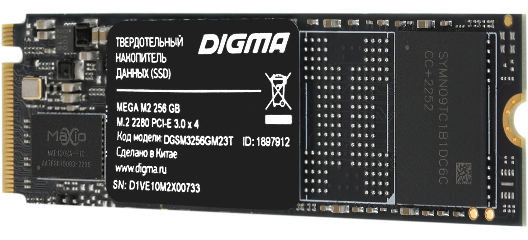 SSD диск Digma Mega M2 256GB (DGSM3256GM23T)