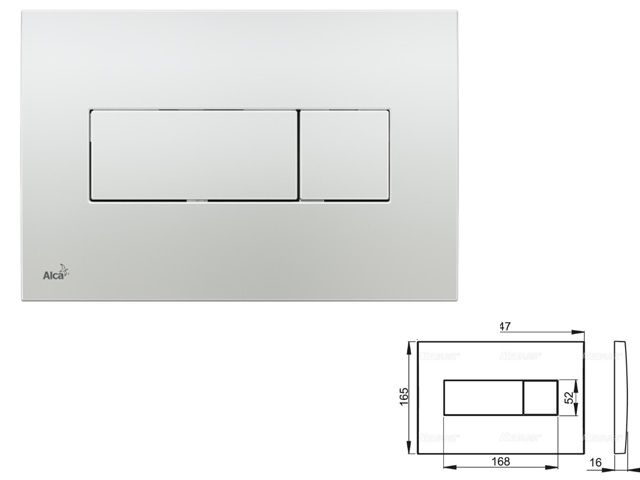 Кнопка управления для систем инсталляций (хром-глянцевая), Alcaplast