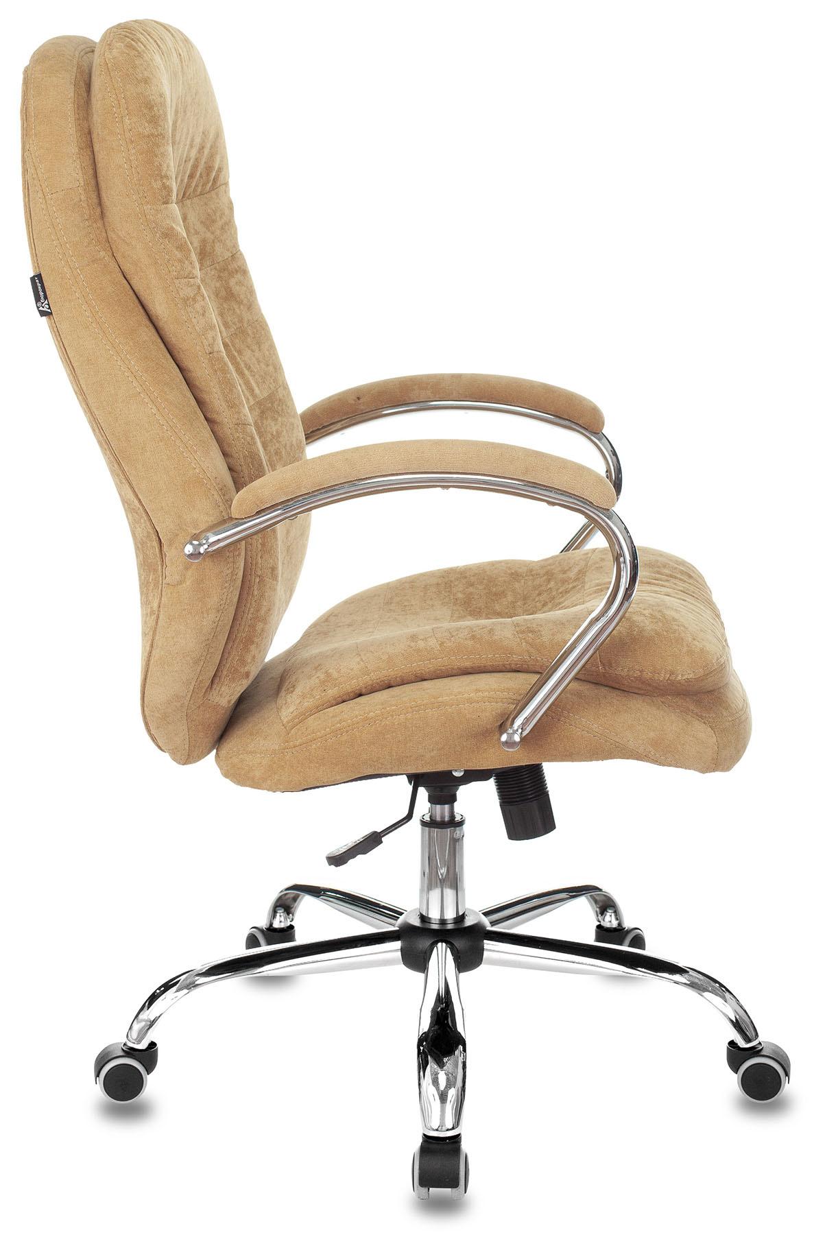 Офисное кресло Бюрократ Fabric горчичный Velvet 73 хром (T-9950SL)