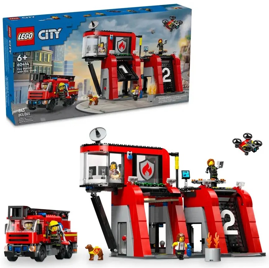 Конструктор Lego City Пожарная станция с пожарной машиной (60414)