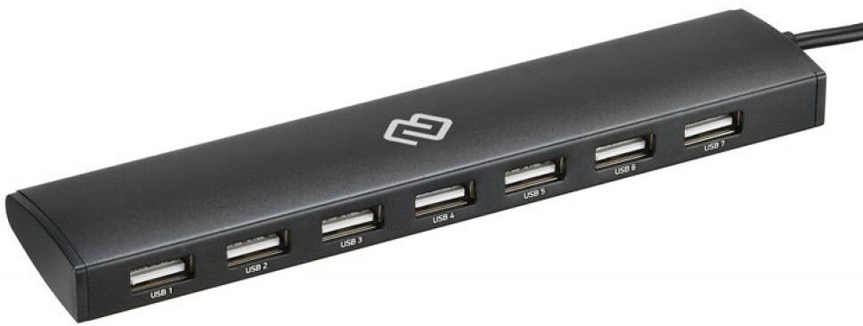 USB-хаб Digma HUB-7U2.0-UC-B черный