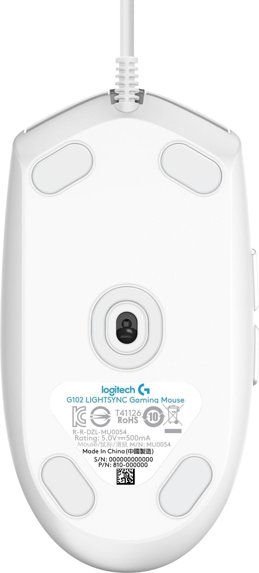 Мышь Logitech G102 LightSync белый (910-005809)