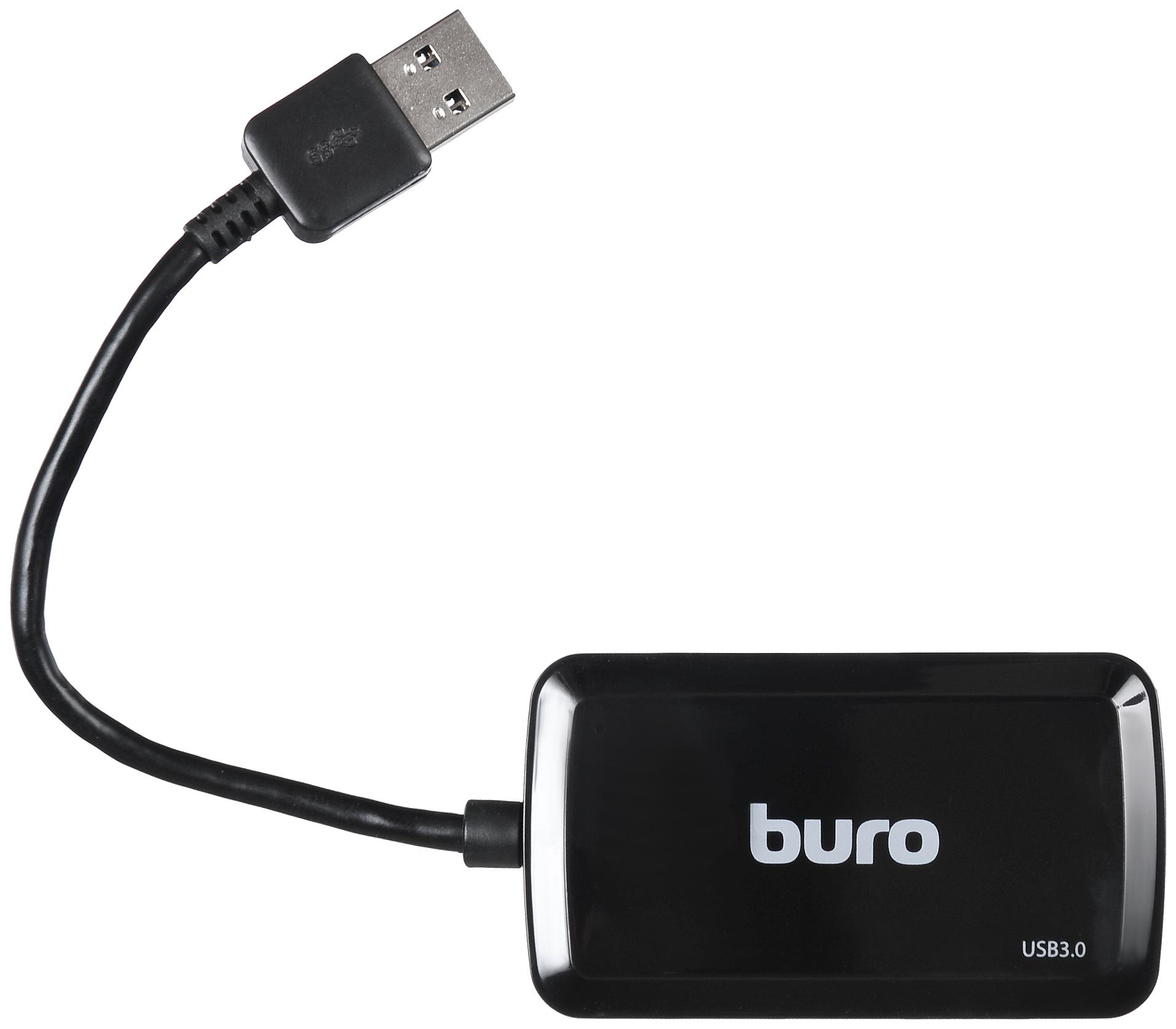 USB-хаб Buro BU-HUB4-U3.0-S черный