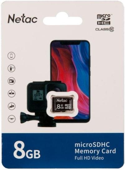 Карта памяти Netac microSDHC 8GB P500 (NT02P500STN-008G-S)
