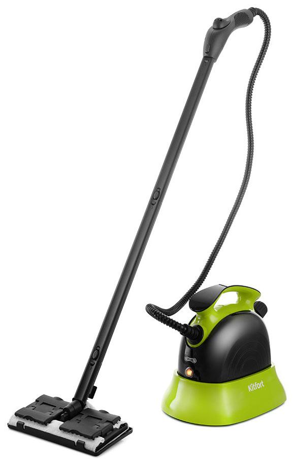 Пароочиститель Kitfort KT-9102-2 черный/салатовый