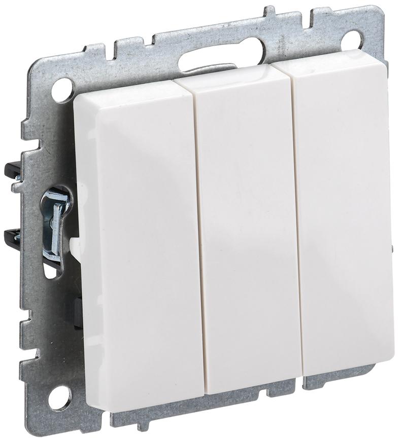 Выключатель IEK Brite ВС10-3-0-БрБ белый (BR-V30-0-10-K01)