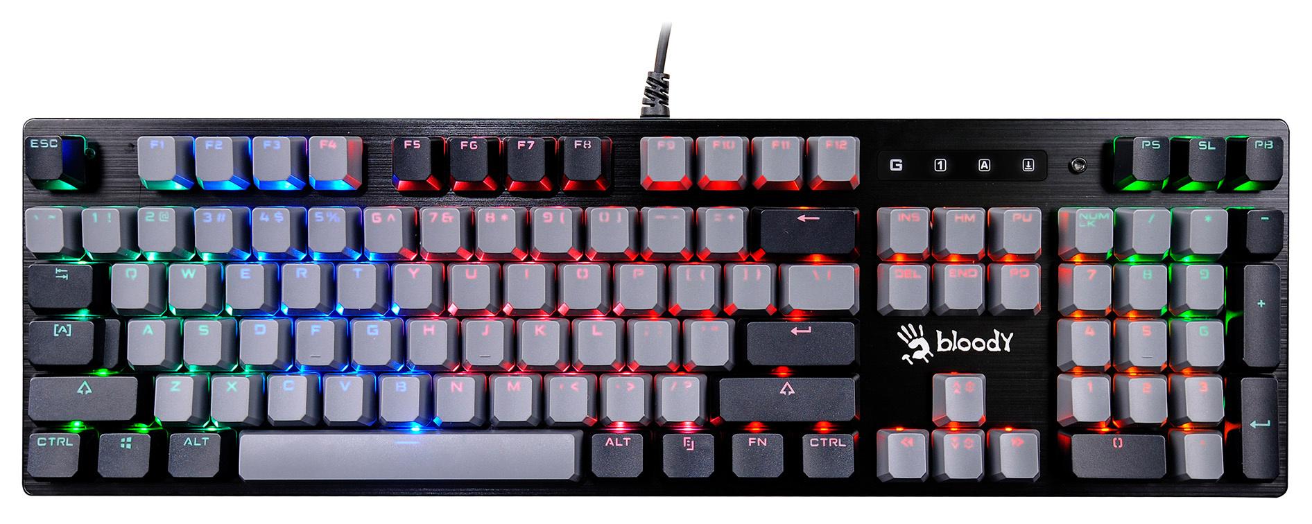 Клавиатура A4Tech Bloody B828N черный/серый