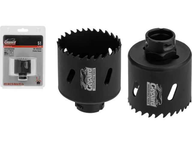 Коронка биметаллическая  d51 мм PROGRESSOR GEPARD