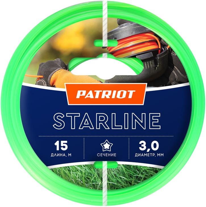 Леска для триммера Patriot Starline 3 мм 15 м звезда 805201066